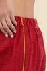 Harem pants in cotton with embroidered waistline